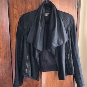 Vince Scuba black leather jacket